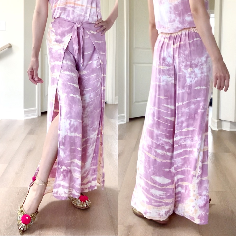 Young Fabulous And Broke Fauna Tie Dye Split Leg Palazzo Pants